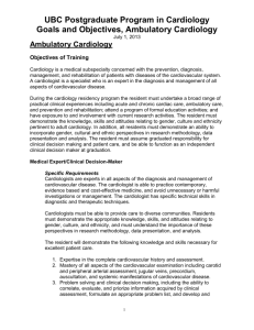 Goals and Objectives Ambulatory Cardiology