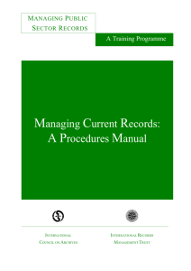 Managing Current Records: A Procedures Manual