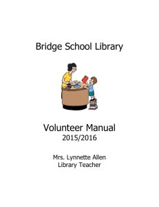 Library Volunteer Manual - Lexington Public Schools