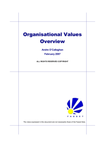 10-page Article on Understanding Organisational Values