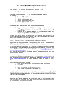 2013 AWF Club Tournament Regulations