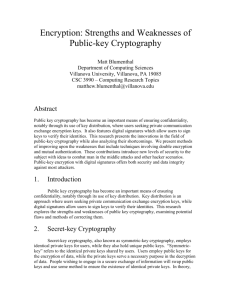 Encryption: Strengths and Weaknesses of Public