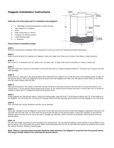 Flagpole Installation Instructions Materials and Tools Required For