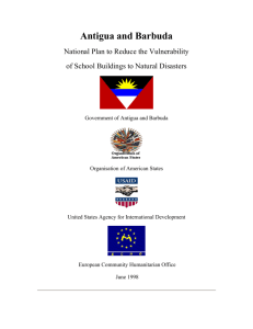 Antigua and Barbuda National Plan to Reduce the Vulnerability of