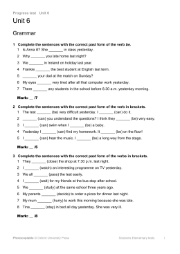 Unit 1 Short Test 1 And 2