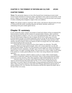 CHapter 15 the ferment of reform and culture apush