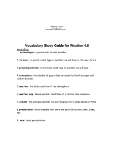 Weather 4.6 Vocabulary Study Guide