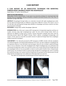 CASE REPORT A case report of an innovative technique for