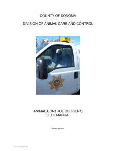 ARO Field Manual - Animal Control Training Services