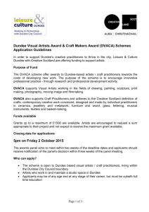 Guidelines - Dundee Visual Artists + Craft Makers Award Scheme