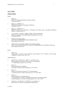 Publications list - Department of Chemical Engineering