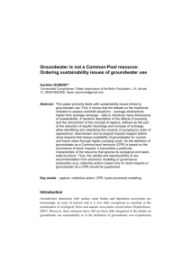 ordering the impacts of groundwater pumping