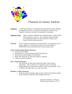 Character in Literary Analysis