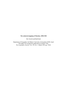 The Introduction of Cadastral Mapping to Palestine, 1858–1928.