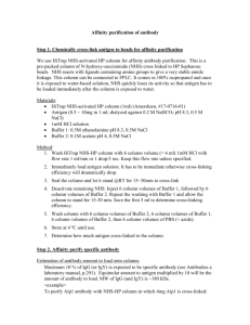 Affinity purification of antibody