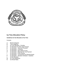 Ice Allocation Policy - Township of Middlesex Centre