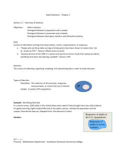 Hybrid Statistics – Chapter 1 Section 1.1 – Overview of Statistics