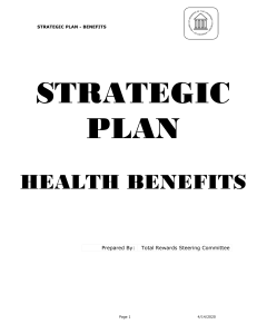 Strategic Plan for Health Benefits