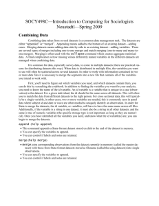 Stata--Combining Datasets