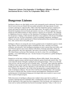 `Dangerous Liaisons: Post-September 11 Intelligence Alliances