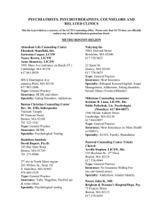 Gordon-Conwell Counseling Referral List