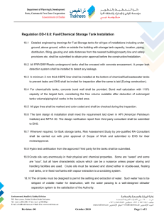 Regulation DD-18.0 Fuel-Chemical Storage Tank Installation
