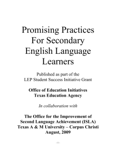 introduction - Office for Improving Second Language Achievement