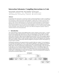 Interaction Schemas - College of Computer and Information Science