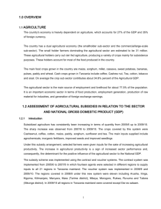 4-Text Report - Tanzania -- Ministry Of Agriculture, Food and