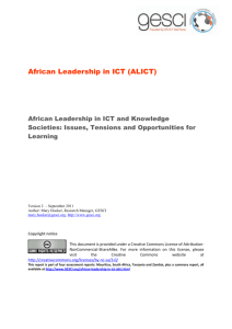 African Leadership in ICT and Knowledge Societies