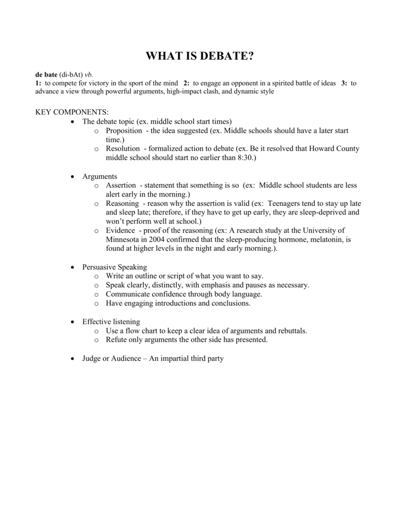 Debate Format Regarding Debate Notes Template