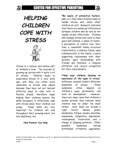 helping children cope with stress
