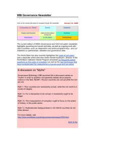 World Bank Institute Governance&Anti