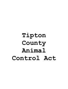 SECTION I - Tipton County Public Works
