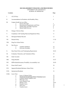 ACLS POLICY FOR RESIDENTS - University of Louisville