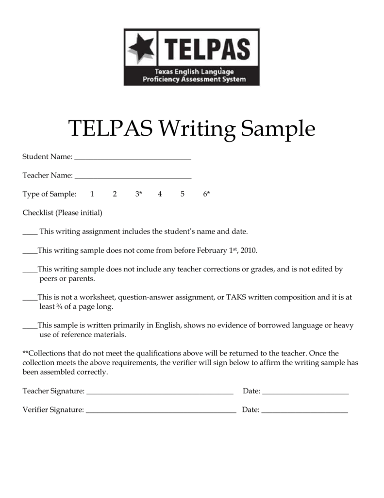 telpas-writing-checklist