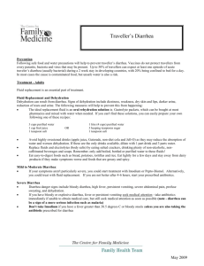 Travellers Diarrhea Fact Sheet - The Centre for Family Medicine