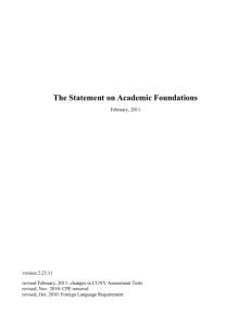 The Statement on Academic Foundations