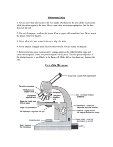 Microscope safety and diagram