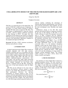 Collaborative design of the FIR Filter Based Hardware and Software