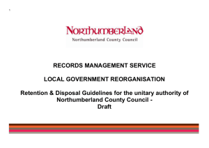 Retention & Disposal Guidelines