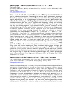 RESP/01(P) BILATERAL PULMONARY HYDATID CYST IN A CHILD