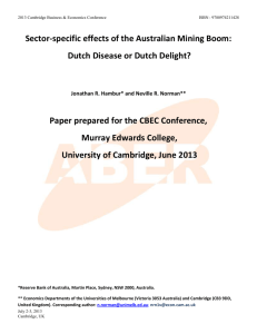 Sector-specific effects of the Australian Mining Boom: Dutch Disease