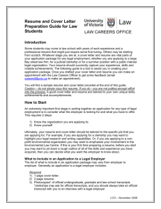 résumé and cover letter preparation guide