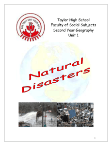 Second year Natural Disasters Workbook