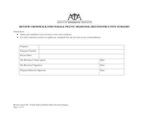 review crosswalk for female pelvic medicine/reconstructive surgery