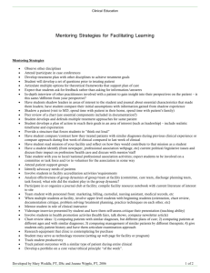 Mentoring Strategies for Facilitating Learning