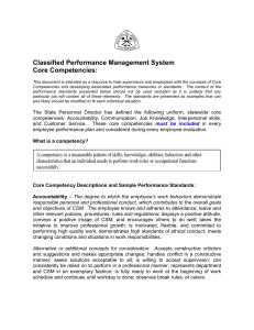 Core Competencies: