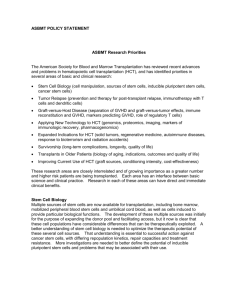 ASBMT Research Priorities 2008 - American Society for Blood and