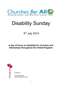 Disability Sunday - Accessibility Checklist